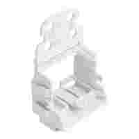 Mounting carrier with strain relief; for 10-wire connectors; 221 Series - 4 mm²; for DIN-15 rail; white