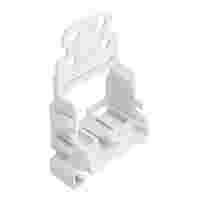Mounting carrier with strain relief; for 10-wire connectors; 221 Series - 4 mm²; for DIN-35 rail; white
