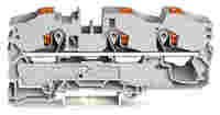 TOPJOB®S feedthrough terminal block with Push-buttons; rail mount; 3-conductor; 12 mm wide; gray