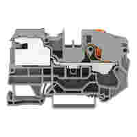 WAGO 1-conductor power distribution disconnect terminal block; 16 mm²; Push-in CAGE CLAMP®; 16,00 mm²; gray