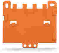 Strain relief plate; for 221-500 or 222-500 mounting carrier; snap on; orange