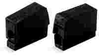 Fixture connector; continuous service temperature to 120 °C; 1-pole (1x solid to 1x solid, stranded, or fine-stranded); black