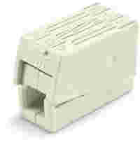Fixture connector; 1-pole (1x solid to 2x solid, stranded, or fine-stranded); white