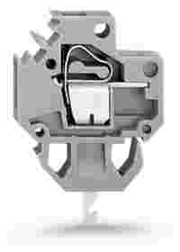 Through-panel terminal block; modular; quick connect/solder contact 4.8 x 0.8 mm; 1-pole; for plate thickness 1.5 mm; gray