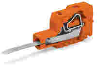 Testing plug module with contact stud; orange