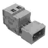 Male connector; 2-pole; Pin spacing 5 mm; gray