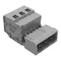 Male connector; 3-pole; Pin spacing 5 mm; gray