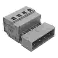 Male connector; 4-pole; Pin spacing 5 mm; gray