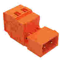 Male connector; 2-pole; Pin spacing 5.08 mm ; orange