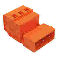 Male connector; 3-pole; Pin spacing 5.08 mm ; orange