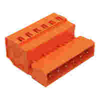Male connector; 6-pole; Pin spacing 5.08 mm ; orange