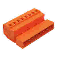Male connector; 8-pole; Pin spacing 5.08 mm ; orange