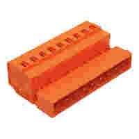 Male connector; 9-pole; Pin spacing 5.08 mm ; orange