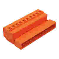 Male connector; 10-pole; Pin spacing 5.08 mm ; orange
