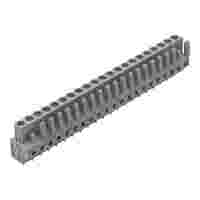 THT female header; straight; Pin spacing 5 mm; 21-pole; 0.6 x 1.0 mm solder pin; gray