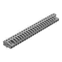THT female header; angled; Pin spacing 5 mm; 24-pole; 0.6 x 1.0 mm solder pin; gray