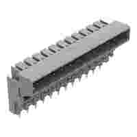 THT male header for double-deck assembly; 1.0 x 1.0 mm solder pin; angled; Pin spacing 5 mm; 12-pole; gray