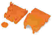 Strain relief housing; for female and male connectors; 2 parts; Pin spacing 5.08 mm; 7-pole; orange