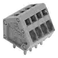 PCB terminal block; 0.5 mm²; Pin spacing 2.5 mm; 2-pole; CAGE CLAMP®; gray