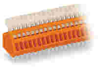 PCB terminal block; push-button; 0.5 mm²; Pin spacing 2.54 mm; 4-pole; CAGE CLAMP®; orange