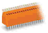 PCB terminal block; push-button; 0.5 mm²; Pin spacing 2.54 mm; 8-pole; CAGE CLAMP®; orange
