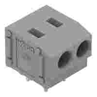 PCB terminal block; 2.5 mm²; Pin spacing 5/5.08 mm; 2-pole; PUSH WIRE®; gray