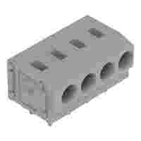 PCB terminal block; 2.5 mm²; Pin spacing 5/5.08 mm; 4-pole; PUSH WIRE®; gray