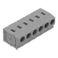 PCB terminal block; 2.5 mm²; Pin spacing 5/5.08 mm; 6-pole; PUSH WIRE®; gray