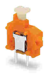 Stackable PCB terminal block; push-button; 1.5 mm²; Pin spacing 3.81 mm; 1-pole; Push-in CAGE CLAMP®; blue
