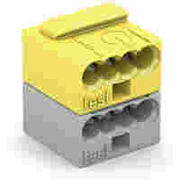 4-conductor modular PCB connector; PUSHWIRE®; 0.8 mm Ø; Pin spacing 5.75 mm; 2-pole; for individual solder pins; for KNX; light gray/yellow