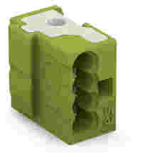 MICRO PUSHWIRE® PCB connector; 4-conductor; AWG 22 - 18 solid; can be assembled into connector strips via dovetail joints; gray