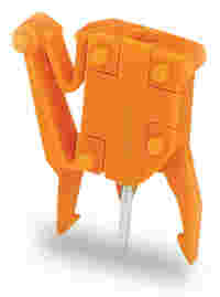 Test plug adapter; suitable for 255, 256, 257 Series PCB terminal blocks; 1-pole; Pin spacing 5.08 mm / 0.2 in; orange