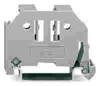Screwless end stop; 10 mm wide; for DIN-rail 35 x 15 and 35 x 7.5; gray