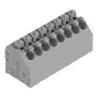 PCB terminal block; push-button; 1.5 mm²; Pin spacing 3.5 mm; 8-pole; Push-in CAGE CLAMP®; gray