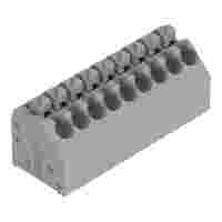 PCB terminal block; push-button; 1.5 mm²; Pin spacing 3.5 mm; 9-pole; Push-in CAGE CLAMP®; gray