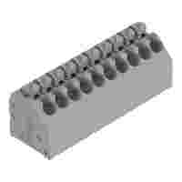 PCB terminal block; push-button; 1.5 mm²; Pin spacing 3.5 mm; 10-pole; Push-in CAGE CLAMP®; gray