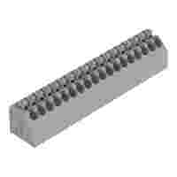 PCB terminal block; push-button; 1.5 mm²; Pin spacing 3.5 mm; 18-pole; Push-in CAGE CLAMP®; gray
