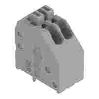 PCB terminal block; push-button; 0.5 mm²; Pin spacing 2.54 mm; 2-pole; Push-in CAGE CLAMP®; gray