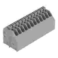PCB terminal block; push-button; 0.5 mm²; Pin spacing 2.54 mm; 12-pole; Push-in CAGE CLAMP®; gray