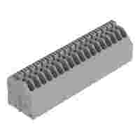 PCB terminal block; push-button; 0.5 mm²; Pin spacing 2.54 mm; 18-pole; Push-in CAGE CLAMP®; gray