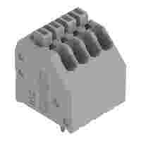 PCB terminal block; push-button; 0.5 mm²; Pin spacing 2.5 mm; 4-pole; Push-in CAGE CLAMP®; gray