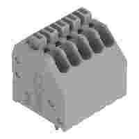 PCB terminal block; push-button; 0.5 mm²; Pin spacing 2.5 mm; 5-pole; Push-in CAGE CLAMP®; gray