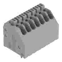 PCB terminal block; push-button; 0.5 mm²; Pin spacing 2.5 mm; 7-pole; Push-in CAGE CLAMP®; gray