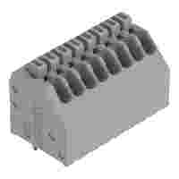 PCB terminal block; push-button; 0.5 mm²; Pin spacing 2.5 mm; 8-pole; Push-in CAGE CLAMP®; gray