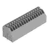 PCB terminal block; push-button; 0.5 mm²; Pin spacing 2.5 mm; 16-pole; Push-in CAGE CLAMP®; gray