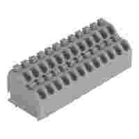 Double-deck PCB terminal block; push-button; 1.5 mm²; Pin spacing 5 mm; 24-pole; Push-in CAGE CLAMP®; agate gray