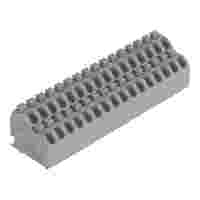 Double-deck PCB terminal block; push-button; 1.5 mm²; Pin spacing 5 mm; 32-pole; Push-in CAGE CLAMP®; agate gray