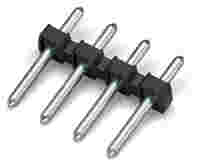 THT pin strip; Pin spacing 3.5 mm; 6-pole; black