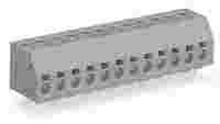 2-conductor PCB terminal block; 1.5 mm²; Pin spacing 5 mm; 12-pole; PUSH WIRE®; gray