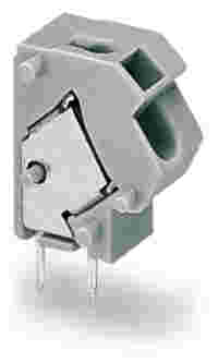 Stackable PCB terminal block; 2.5 mm²; Pin spacing 7.5/7.62 mm; 1-pole; PUSH WIRE®; gray